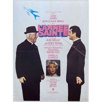 L'ANNEE SAINTE Affiche de film entoilée- 60x80 cm. - 1976 - Jean Gabin, Jean Girault