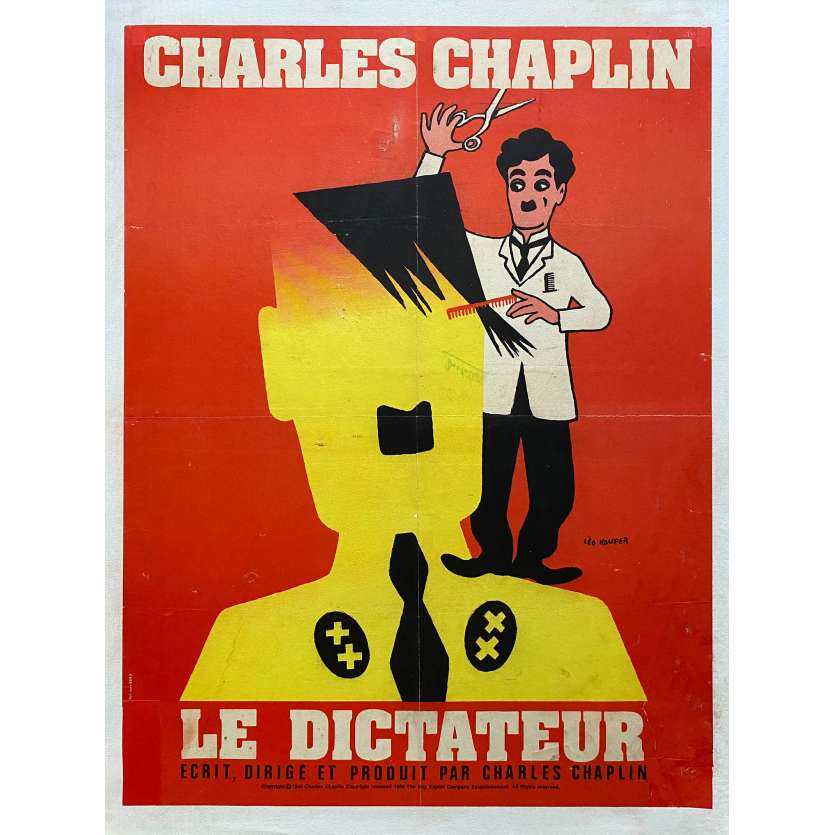 THE GREAT DICTATOR Movie Poster- 23x32 in. - 1940 - Charles Chaplin, Paulette Goddard