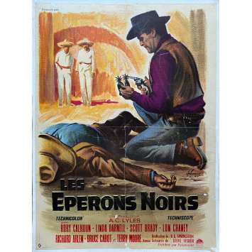 LES EPERONS NOIRS Affiche de film entoilée- 60x80 cm. - 1965 - Rory Calhoun, R.G. Springsteen