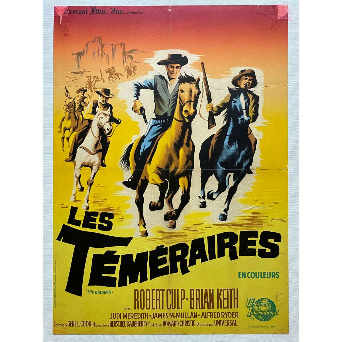 THE RAIDERS French Movie Poster 23x32 in. 1963