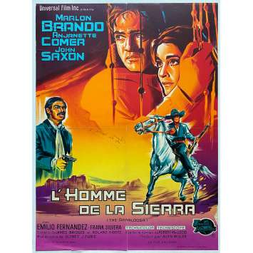 L'HOMME DE LA SIERRA Affiche de film entoilée- 60x80 cm. - 1966 - Marlon Brando, Sidney J. Furie