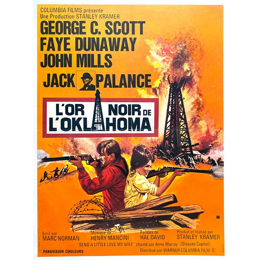 OKLAHOMA CRUDE Movie Poster- 23x32 in. - 1973 - Stanley Kramer, George C. Scott, Faye Dunaway,