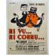 NEITHER SEEN NOR RECOGNIZED Movie Poster- 23x32 in. - 1958 - Yves Robert, Louis de Funès
