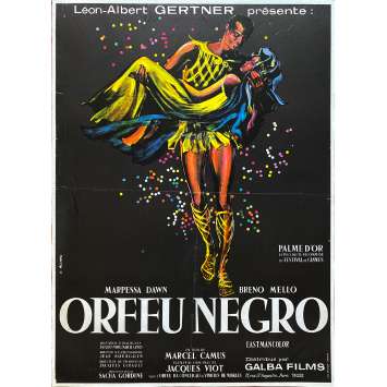 BLACK ORPHEUS Movie Poster- 23x32 in. - 1959 - Marcel Camus, Breno Mello