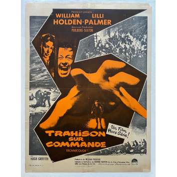TRAHISON SUR COMMANDE Affiche de film entoilée- 60x80 cm. - 1962 - William Holden, George Seaton