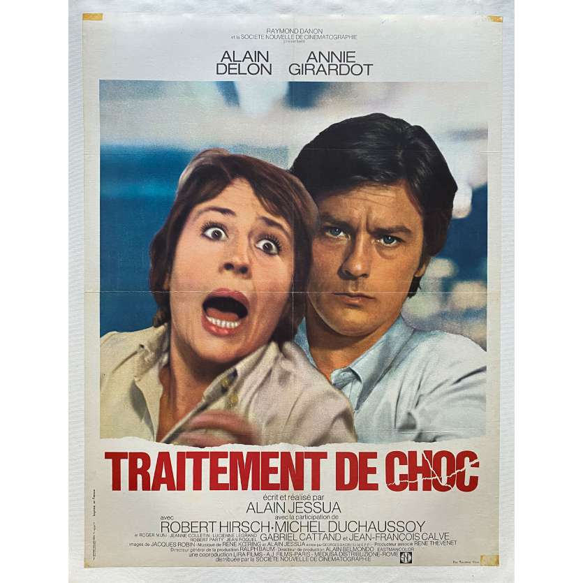 TRAITEMENT DE CHOC Affiche de film entoilée- 60x80 cm. - 1973 - Alain Delon, Alain Jessua