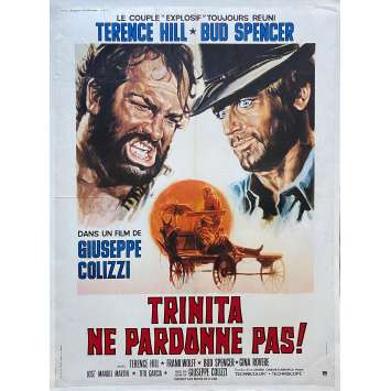 TRINITA NE PARDONNE PAS Affiche de film entoilée- 60x80 cm. - 1972 - Terence Hill, Bud Spencer, Giuseppe Colizzi