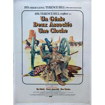 UN GENIE DEUX ASSOCIES UNE CLOCHE Affiche de film entoilée- 60x80 cm. - 1975 - Terence Hill, Miou-Miou, Damiano Damiani