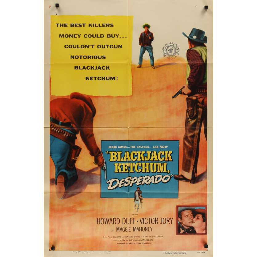 BLACKJACK KETCHUM DESPERADO Affiche de film US - 69x104 cm- 1957 - Western