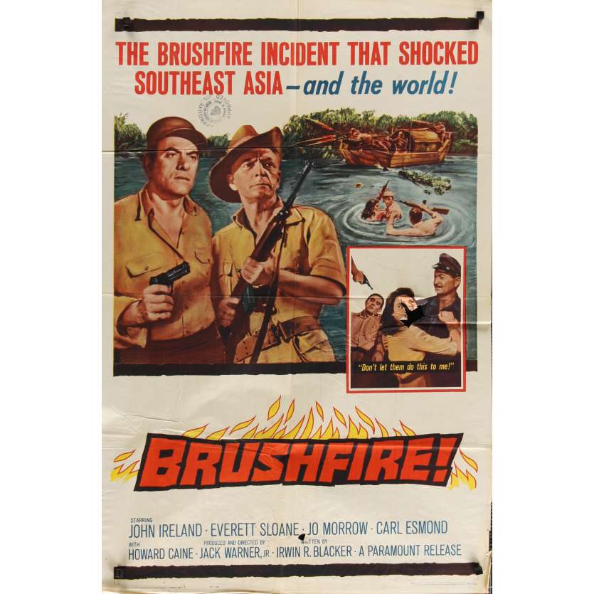 BRUSHFIRE Affiche de film US -69x104 cm- 1962 - John Ireland, Western