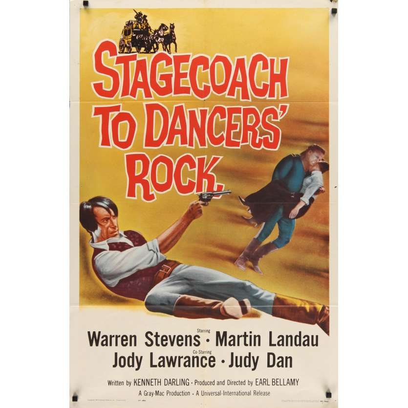 STAGECOACH TO DANCER'S ROCK US 1sh Movie Poster - 1962 - Martin Landau