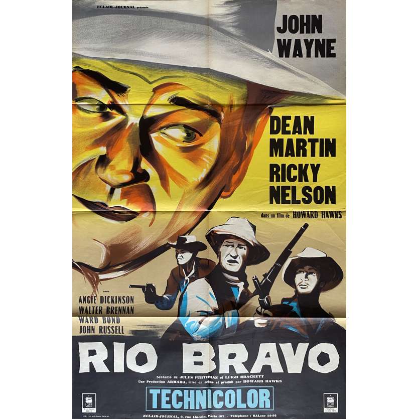RIO BRAVO French Movie Poster '59 John Wayne, Howard Hawks