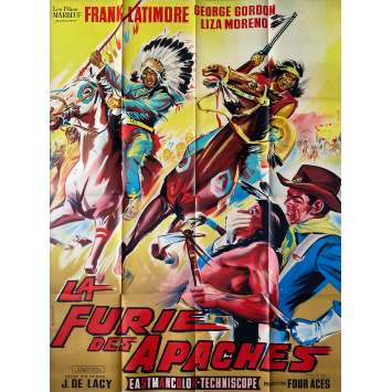 APACHE FURY Movie Poster- 47x63 in. - 1964 - José María Elorrieta, Frank Latimore