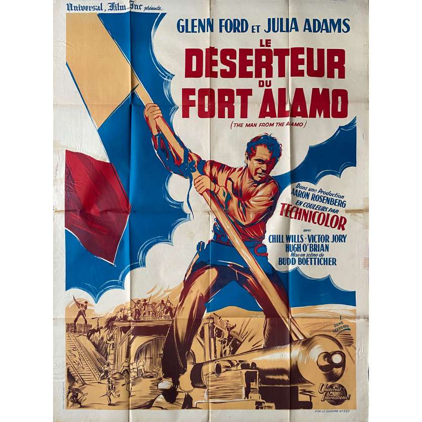 LE DESERTEUR DE FORT ALAMO Affiche de cinéma- 120x160 cm. - 1953 - Glen Ford, Budd Boetticher