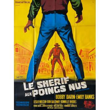 LE SHERIF AUX POINGS NUS Affiche de cinéma- 120x160 cm. - 1967 - Bobby Darin, William Hale