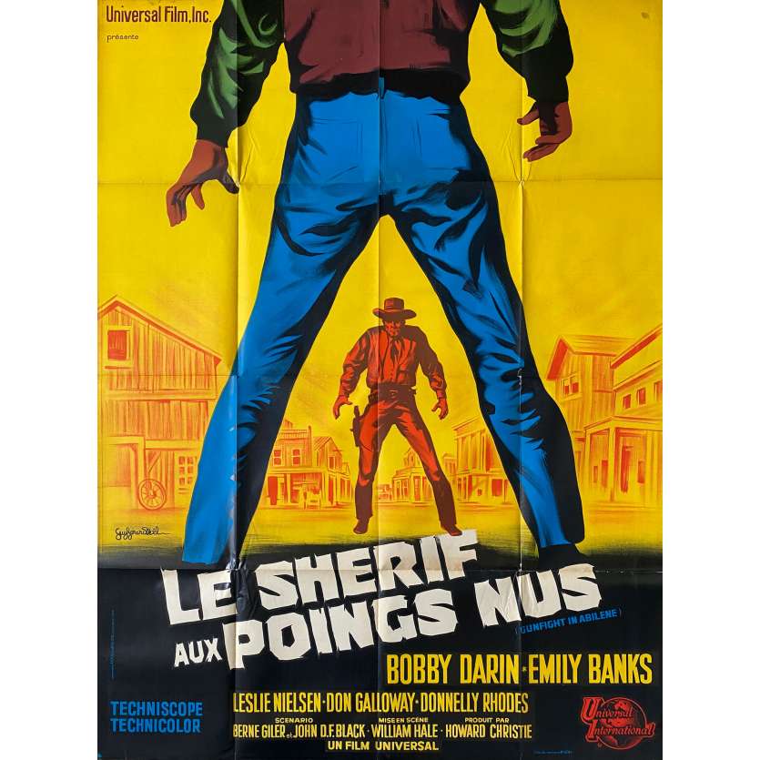 LE SHERIF AUX POINGS NUS Affiche de cinéma- 120x160 cm. - 1967 - Bobby Darin, William Hale
