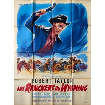 LES RANCHERS DU WYOMING Affiche de cinéma- 120x160 cm. - 1963 - Robert Taylor, Tay Garnett