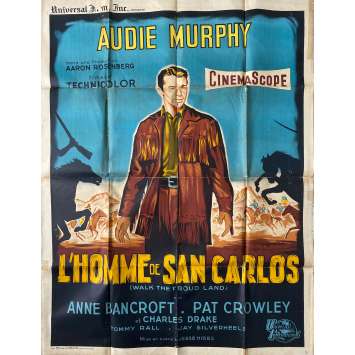 L'HOMME DE SAN CARLOS Affiche de cinéma- 120x160 cm. - 1956 - Audie Murphy, Jesse Hibbs