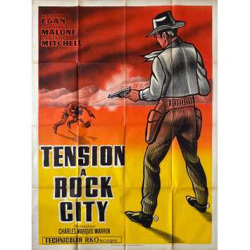 TENSION AT TABLE ROCK Movie Poster- 47x63 in. - 1956 - Charles Marquis Warren, Dorothy Malone