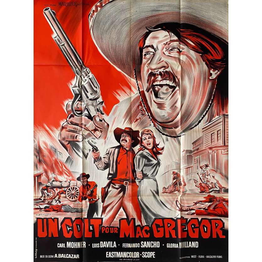 UN COLT POUR MAC GREGOR Affiche de cinéma- 120x160 cm. - 1965 - Carl Möhner, Alfonso Balcázar