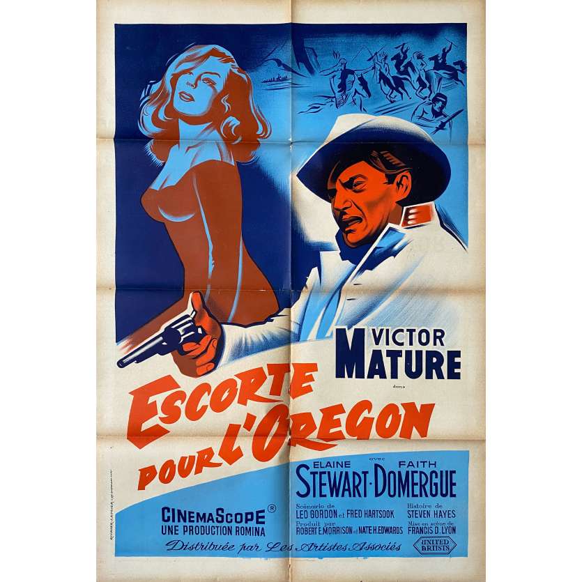 ESCORT WEST Movie Poster- 32x47 in. - 1959 - Francis D. Lyon, Victor Mature