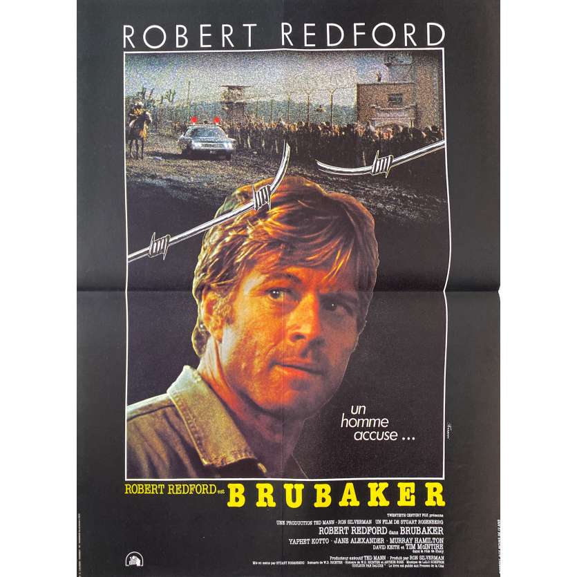 BRUBAKER Affiche de cinéma- 40x54 cm. - 1980 - Robert Redford, Stuart Rosenberg