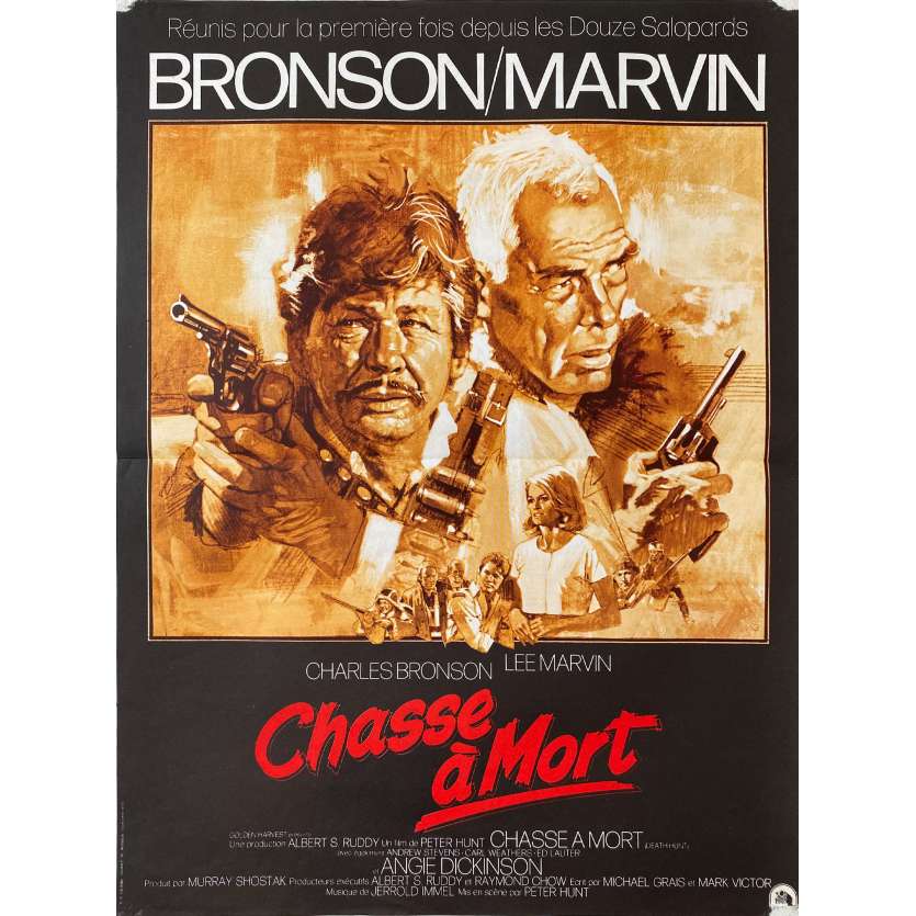 CHASSE A MORT Affiche de cinéma- 40x54 cm. - 1981 - Charles Bronson, Lee Marvin, Peter Hunt