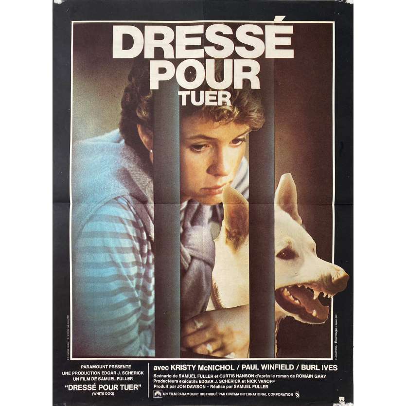 WHITE DOG French Movie Poster 15x21 in. 1982