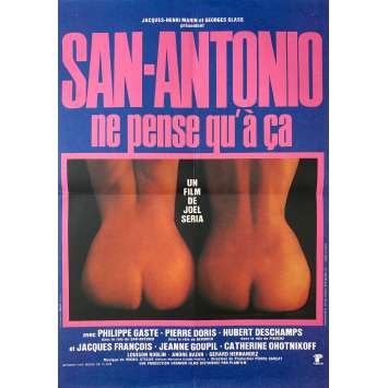 SAN ANTONIO NE PENSE QU'A CA Movie Poster- 15x21 in. - 1981 - Joel Seria, Frédéric Dard