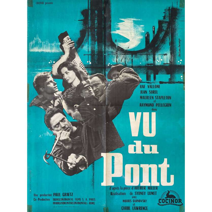 VU DU PONT Affiche de cinéma- 60x80 cm. - 1961 - Raf Vallone, Sidney Lumet