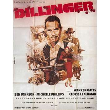 DILLINGER Movie Poster- 47x63 in. - 1973 - John Milius, Warren Oates