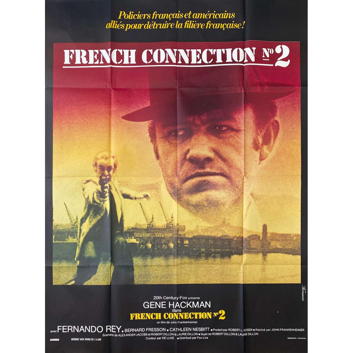 FRENCH CONNECTION II French Movie Poster - 47x63 in. - 1975