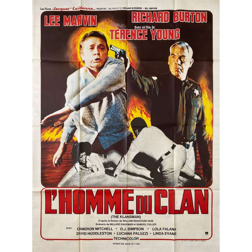 THE KLANSMAN Movie Poster- 47x63 in. - 1974 - Terence Young, Lee Marvin