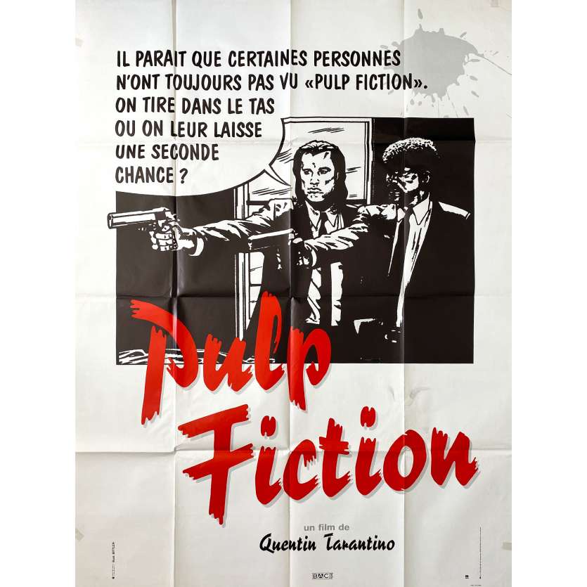 PULP FICTION Affiche de cinéma Modele N&B. - 120x160 cm. - 1994 - Uma Thurman, Quentin Tarantino