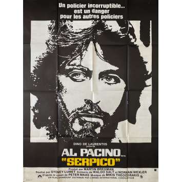 SERPICO Affiche de cinéma- 120x160 cm. - 1973 - Al Pacino, Sydney Lumet