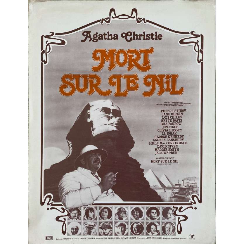 MORT SUR LE NIL Synopsis 2p - 24x30 cm. - 1978 - Peter Ustinov, John Guillermin