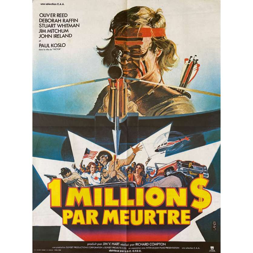 1 MILLION PAR MEURTRE Affiche de cinéma- 60x80 cm. - 1977 - Oliver Reed, Richard Compton