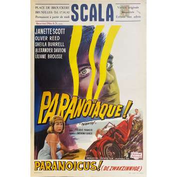 PARANOIAQUE Affiche de cinéma- 35x55 cm. - 1963 - Janette Scott, Freddie Francis