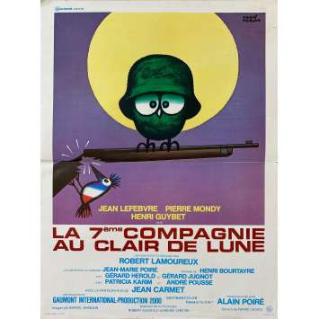 LA 7EME COMPAGNIE AU CLAIR DE LUNE Affiche de cinéma- 40x54 cm. - 1977 - Jean Lefebvre, Robert Lamoureux