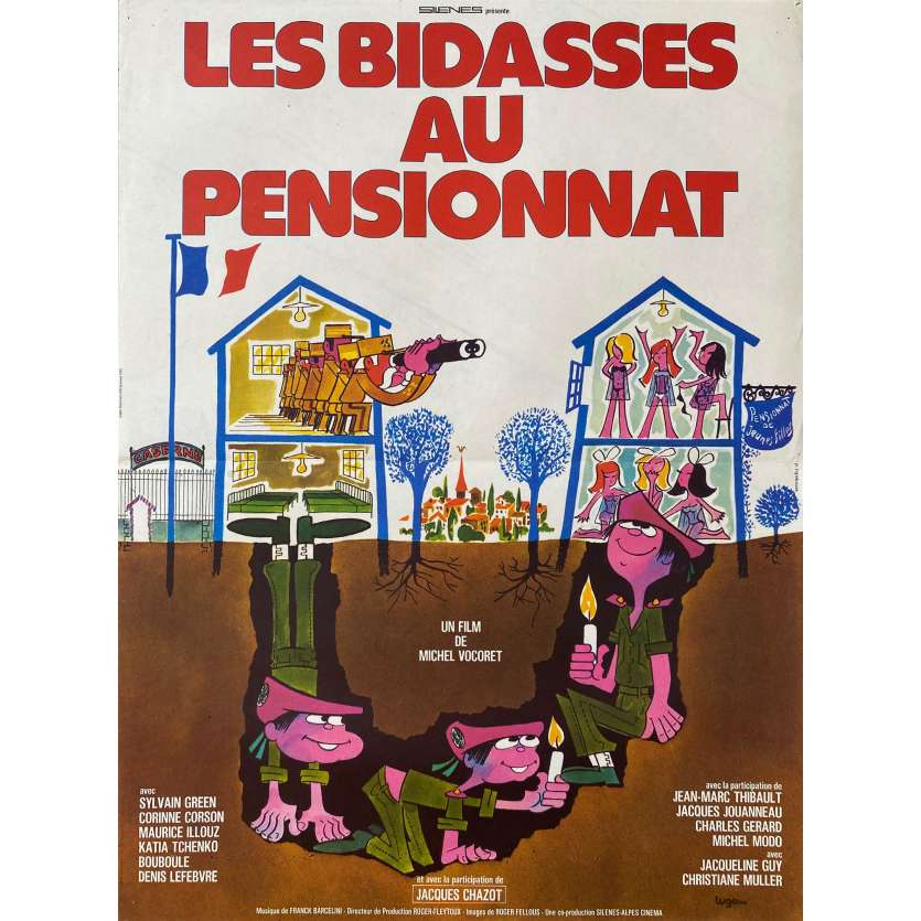 LES BIDASSES AU PENSIONNAT Affiche de cinéma- 40x54 cm. - 1978 - Katia Tchenko, Michel Vocoret