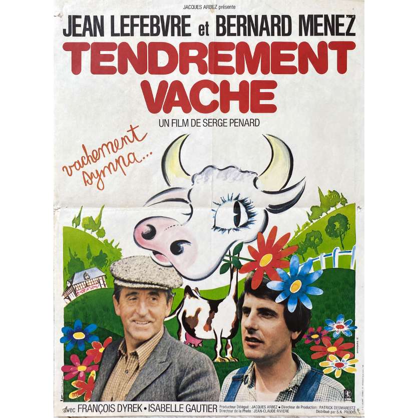 TENDREMENT VACHE Affiche de cinéma- 40x54 cm. - 1979 - Jean Lefebvre, Serge Pénard