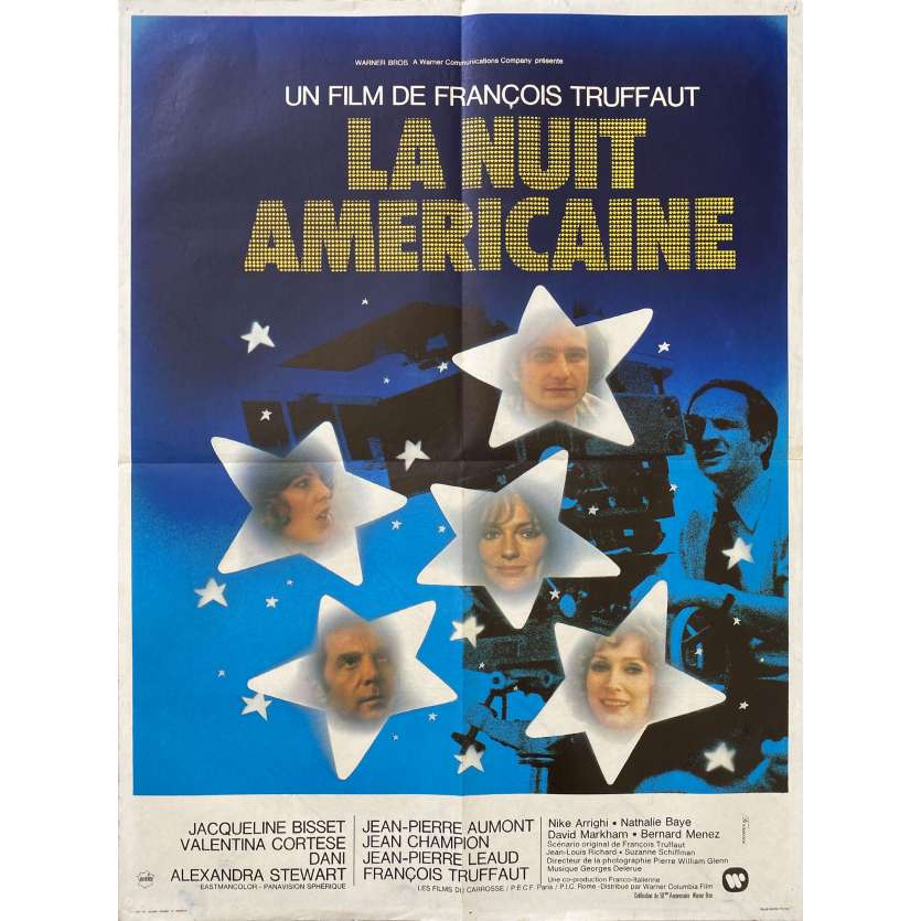 DAY FOR NIGHT Movie Poster- 23x32 in. - 1973 - François Truffaut, Jacqueline Bisset