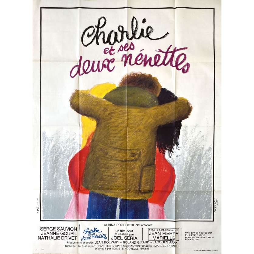 CHARLY ET SES NENETTES Affiche de cinéma- 120x160 cm. - 1973 - Jean-Pierre Marielle, Joël Seria