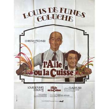 L'AILE OU LA CUISSE Affiche de cinéma- 120x160 cm. - 1976 - Louis de Funès, Coluche, Claude Zidi