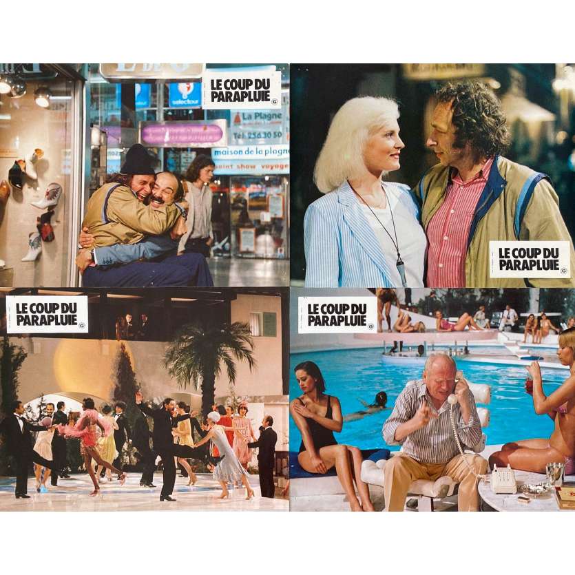 THE UMBRELLA COUP Movie Poster x4 - 9x12 in. - 1980 - Gérard Oury, Pierre Richard