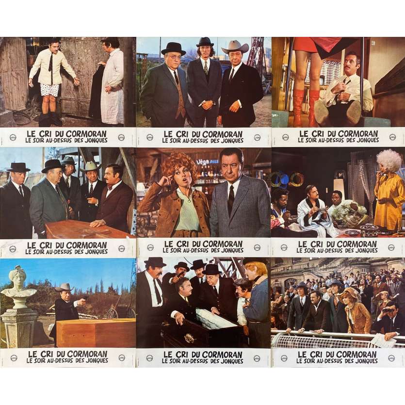 CRY OF THE CORMORAN Movie Poster x9 - Set A - 9x12 in. - 1971 - Michel Audiard, Paul Meurisse