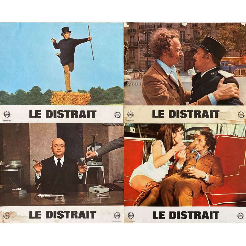 DISTRACTED Movie Poster x4 - 9x12 in. - 1970 - Pierre Richard, Marie-Christine Barrault