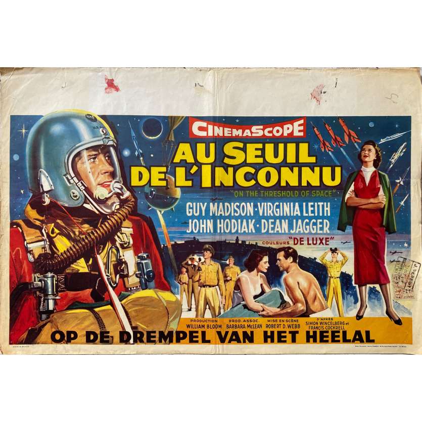 AU SEUIL DE L'INCONNU Affiche de cinéma- 35x55 cm. - 1956 - Guy Madison, Robert D. Webb