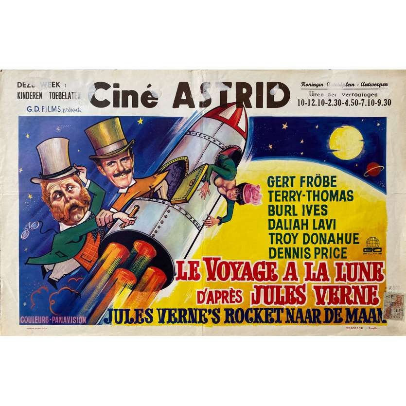 JULES VERNE'S ROCKET TO THE MOON Movie Poster- 14x21 in. - 1966 - Don Sharp, Harry-Alan Towers