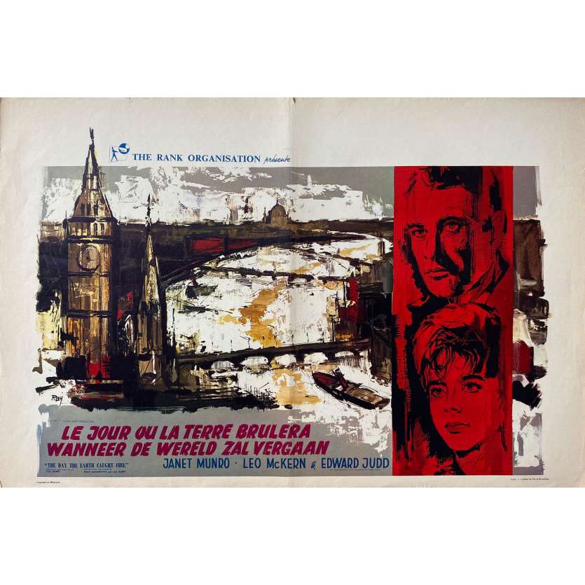 THE DAY THE EARTH CAUGHT FIRE Movie Poster- 14x21 in. - 1961 - Val Guest, Leo McKern